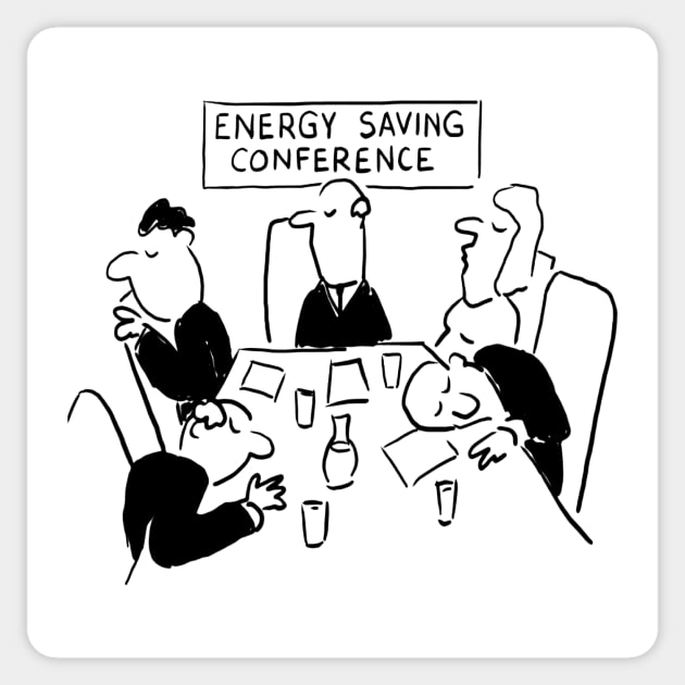 Energy Saving Conference Sticker by NigelSutherlandArt